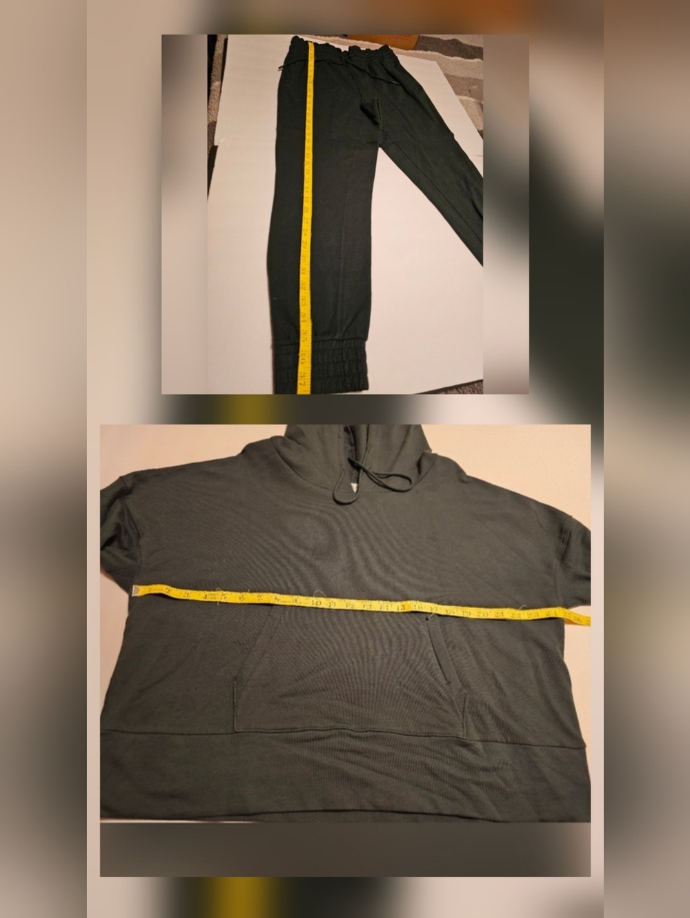 Set Of Classic Charcoal Hoodie Set For Women  Color Is Between Blue/gray
